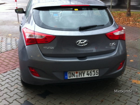 Hyundai i30 26.11.-29.11. Hertz Mannheim