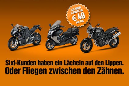 Sixt startet Motorradvermietung in Deutschland - Mietwagen-Talk.de